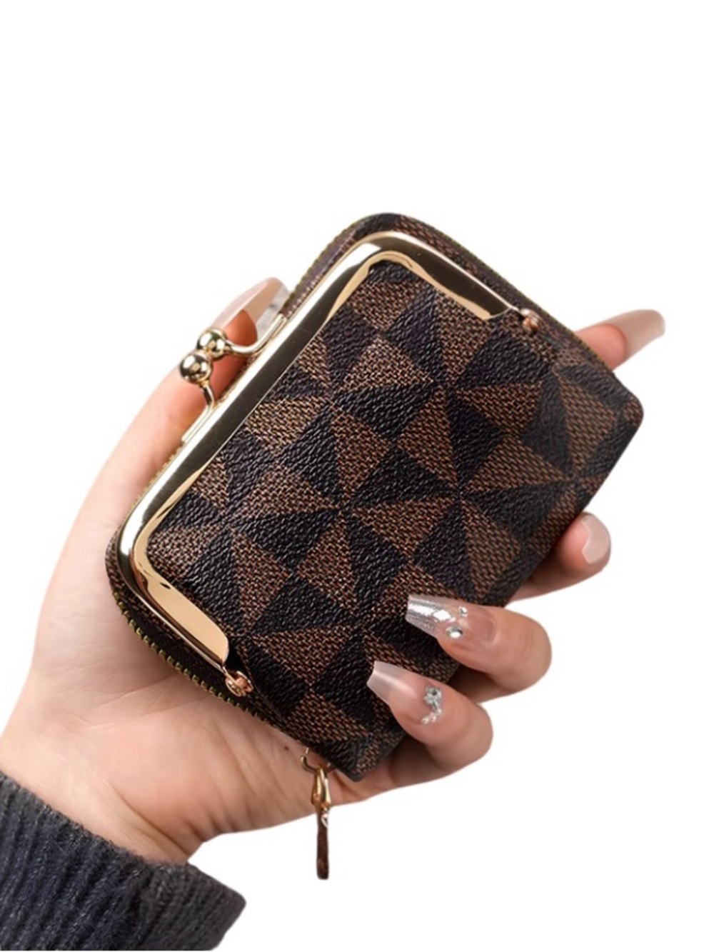 Stylish Pink Geometric Women’s Wallet - Pink